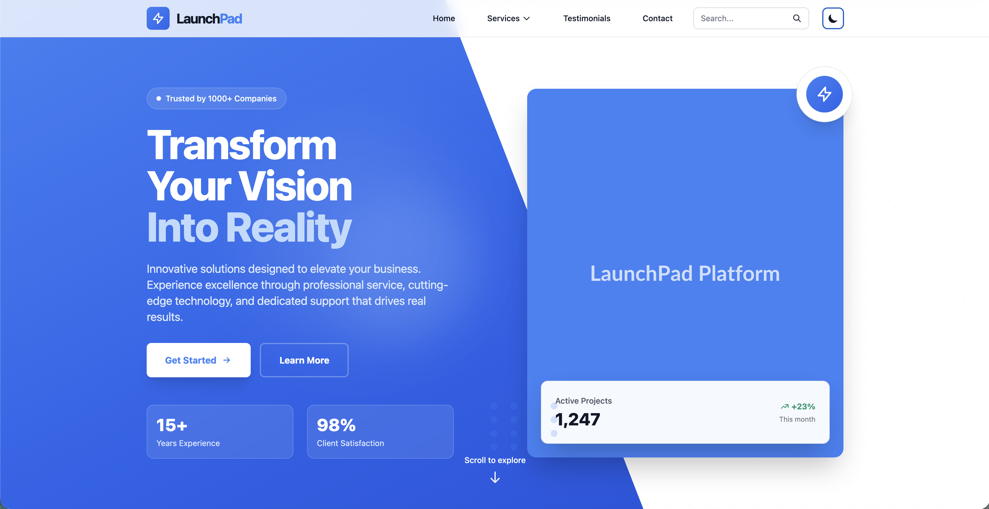 LaunchPad Template Screenshot 2